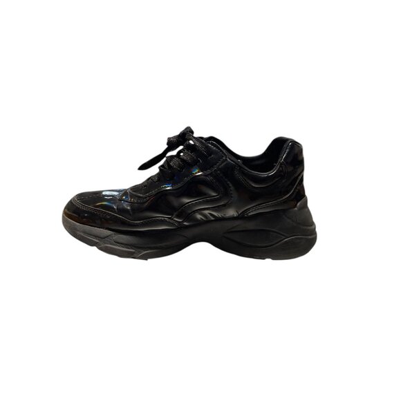 Women Black Patent Chunky Sneakers By Lucky Step Size 9 M - Picture 16 of 16